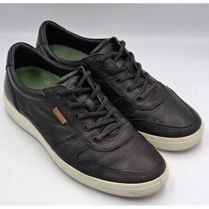 Ecco Soft 7 Fashion Sneaker - Men' US Size 9, EU 43 - Black Leather